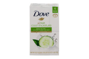 Dove go fresh Beauty Bar Cucumber and Green Tea 4 oz, 6 Bar