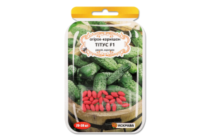 Насіння Огірок-корнішон Тітус F1 дражоване 3г Яскрава