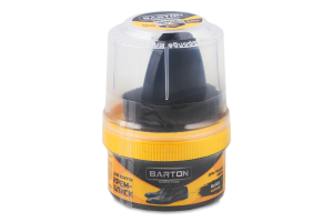 Крем-блиск для взуття з гладкої шкіри чорний Barton 50мл