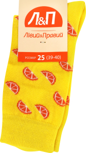 Носки мужские Лівий&Правий Fruits 25 желтый