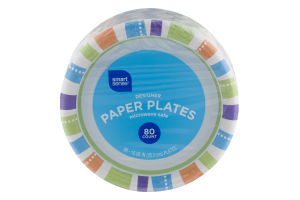 Smart Sense Designer Paper Plates 10.06 IN - 80 CT