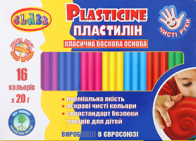 Пластилін Class Чисті руки MAXI 16 шт. ECO 7647С 320 г