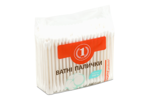 Палочки ватные косметические ТМ "1" 300шт