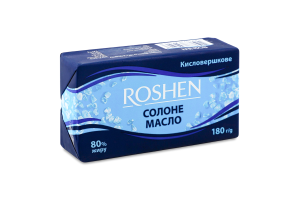 Масло кисловершкове 80% солоне Roshen м/у 180г