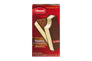 Hood Ice Cream Sandwiches Vanilla - 10 CT