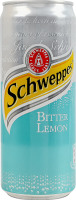 Напиток безалкогольный сильногазированный сокосодержащий на ароматизаторах с сахаром Bitter Lemon Schweppes ж/б 330мл