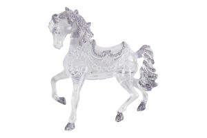 Підвіска новорічна Кінь графітова 10*10см КМ