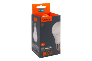 Лампа светодиодная 10W 1000lm E27 4100К A60е Videx 1шт