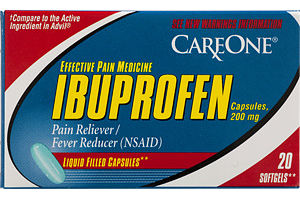 CareOne Ibuprofen Liquid Filled Capsules Pain Reliever/Fever Reducer - 20 CT
