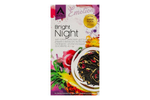 Чай черный байховый цейлонский мелкий с ананасом, лепестками роз и календулы Bright night Emotion Askold к/у 20х2г