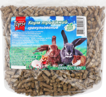 Корм д/гризунів трав"яний гранульований 1кг Топсі