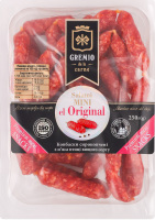 Колбаски из мяса птицы Мини Салями классические Gremio в/с с/к лоток 250г