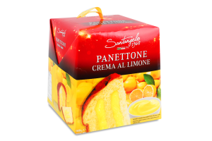 Паска Панеттоне з лимонним кремом 908г коробка Santangelo
