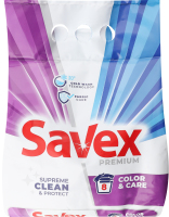 Засіб миючий порошкоподібний для автоматичного прання Color&Care Premium Savex 1.2кг