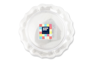 Тарілка пластикова прозора міцна d23см Karnaval Weekend 6шт