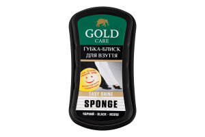 Губка-блеск для обуви черная Gold Care 1шт