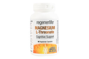 Добавка дієтична вегетаріанські капсули Магній L-треонат Regener life Natural Factors 90шт