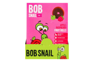 Цукерки фруктові натуральні Яблуко-малина Roll Bob Snail к/у 10х10г