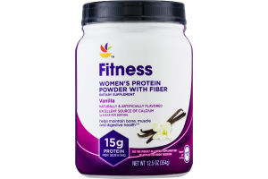 Ahold Fitness Women's Protein Powder with Fiber Dietary Supplement Vanilla