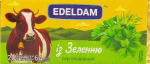 Сыр плавленый 20% С зеленью Edeldam м/у 64г