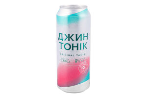 Напиток слабоалкогольный 0.5л 8% сильногазированый Джин Тоник Оболонь ж/б