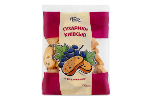 Сухарики хлібобулочні здобні з родзинками Київські Добра грінка м/у 150г