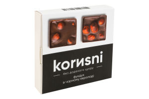 Фундук в черном кероладе без добавленного сахара Korиsni к/у 100г