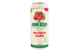 Сидр 500мл 4.7% солодкий шипучий звичайний Малина-лайм Somersby з/б