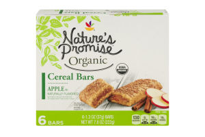 Nature's Promise Organic Cereal Bars Apple - 6 CT