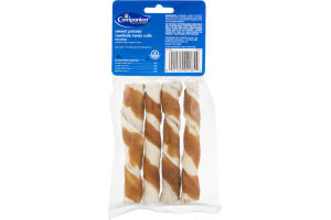 Companion Dog Rawhide Twist Rolls Sweet Potato 5 Inch - 4 CT