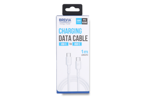 Кабель Brevia TypeC-TypeC white 1м 51100WCCC1