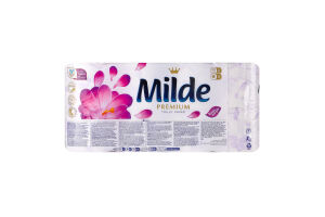 Бумага туалетная 3-х слойная Relax purple Premium Milde 8шт