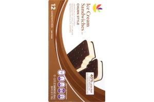Ahold Ice Cream Sandwiches Churn Style - 12 CT