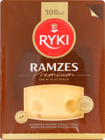 Сир 45% копчений сичужний дозріваючий порційний Рамзес Ryki лоток 300г