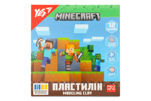 Пластилін Minecraft 12кольорів 240г Yes