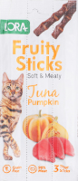 Ласощі д/дорослих котів Fruity Sticks з тунцем та гарбузом 3*5г Lora