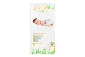 Підгузки Нейча ньюбон 1 2-5кг 40шт Гіглс