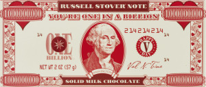 Russell Stover You're One In A Billion Solid Milk Chocolate