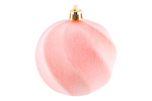 Прикраса ялинкова Куля Хвиля оксамит 80мм 31397