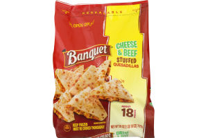 Banquet Cheese & Beef Stuffed Quesadillas - 18 CT