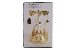 Свічник MBM My Home Карусель металев золот MH-1414