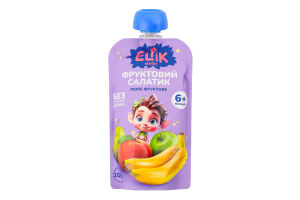 Пюре для детей от 6мес фруктовое Фруктовый салатик Elfik Magic д/п 200г