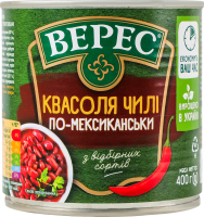 Фасоль чили по-мексикански стерилизованная Верес ж/б 400г