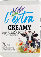 Сыр плавленый 40% Сливочный L'extra м/у 70г