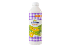 Ряженка 4% безлактозная Селянська п/бут 850г