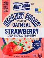 Каша овсяная мгновенного приготовления с клубникой Healthy start Aunt Sonia м/у 55г