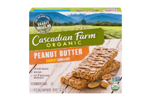 Cascadian Farm Organic Crunchy Granola Bars Peanut Butter - 10 CT