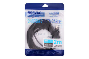 Кабель Brevia USB-TypeC black zip 2м 53200BUCZ1