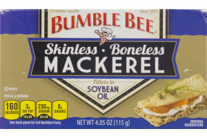 Bumble Bee Skinless Boneless Mackerel Fillets in Soybean Oil