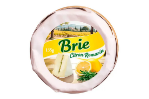 Сир м'який Brie Rosemary лимонний 30% 135г Milleret